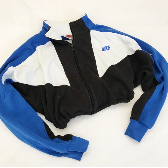 Nike Tops - Vintage Nike colorblock drawstring crop sweatshirt